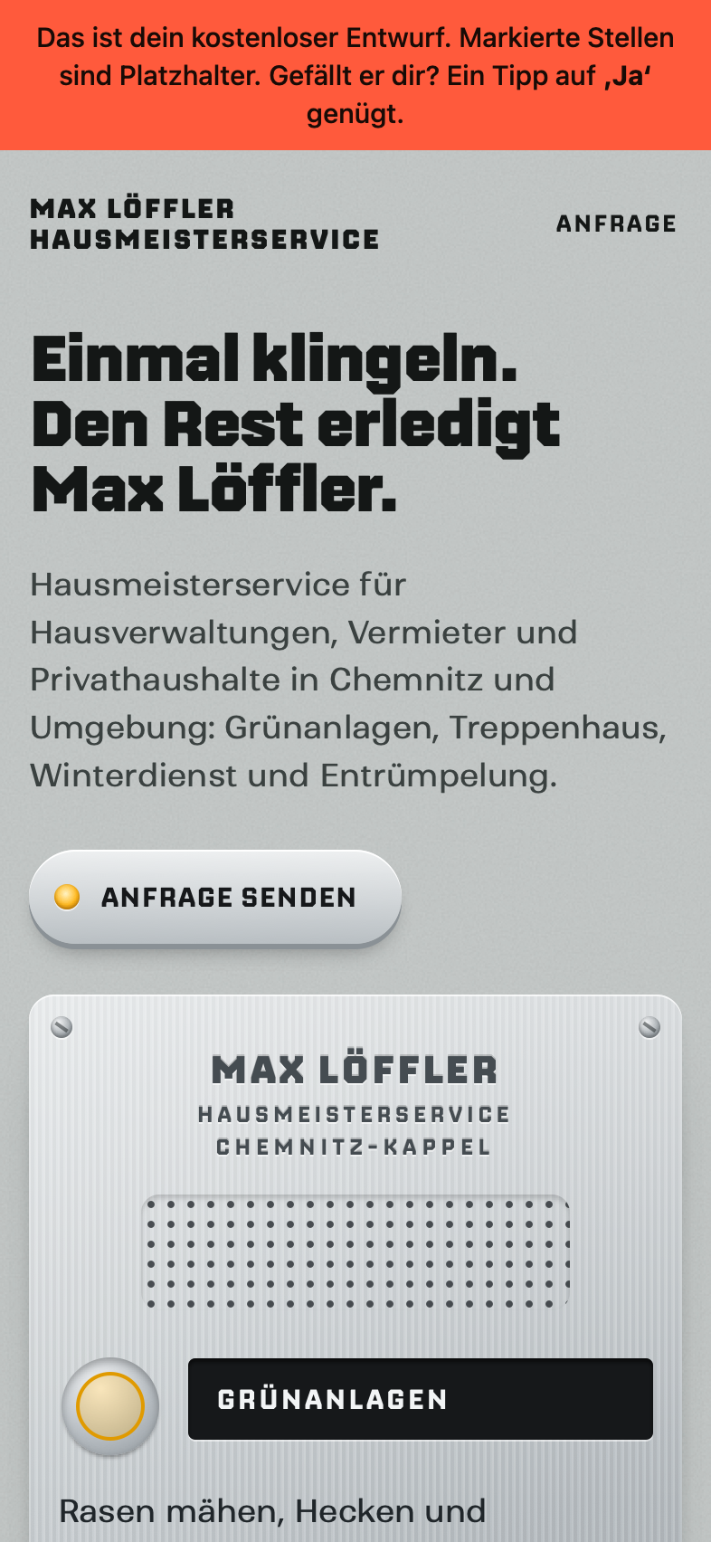Weiche B, Handy